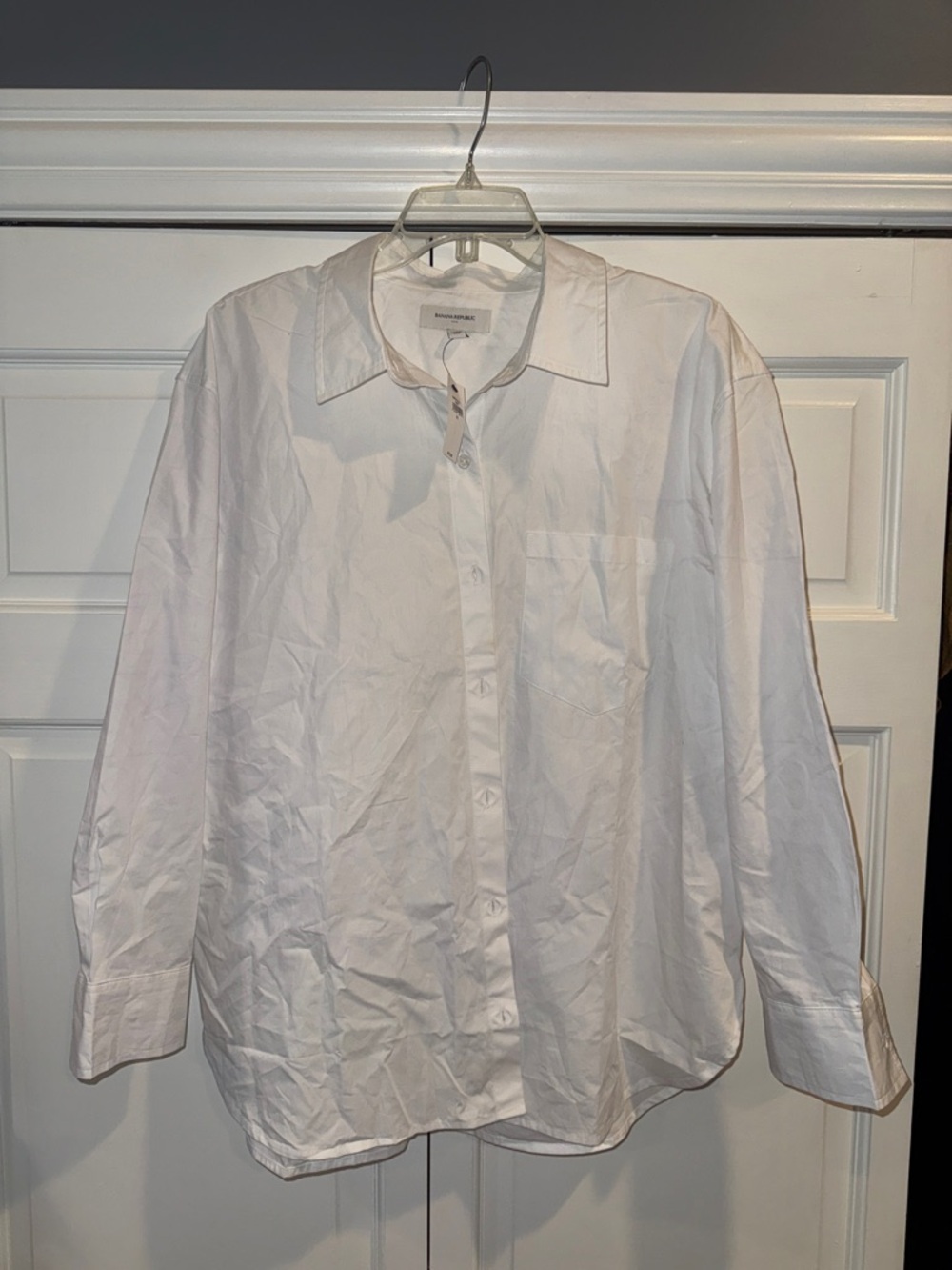Banana Republic White Button-Down Shirt